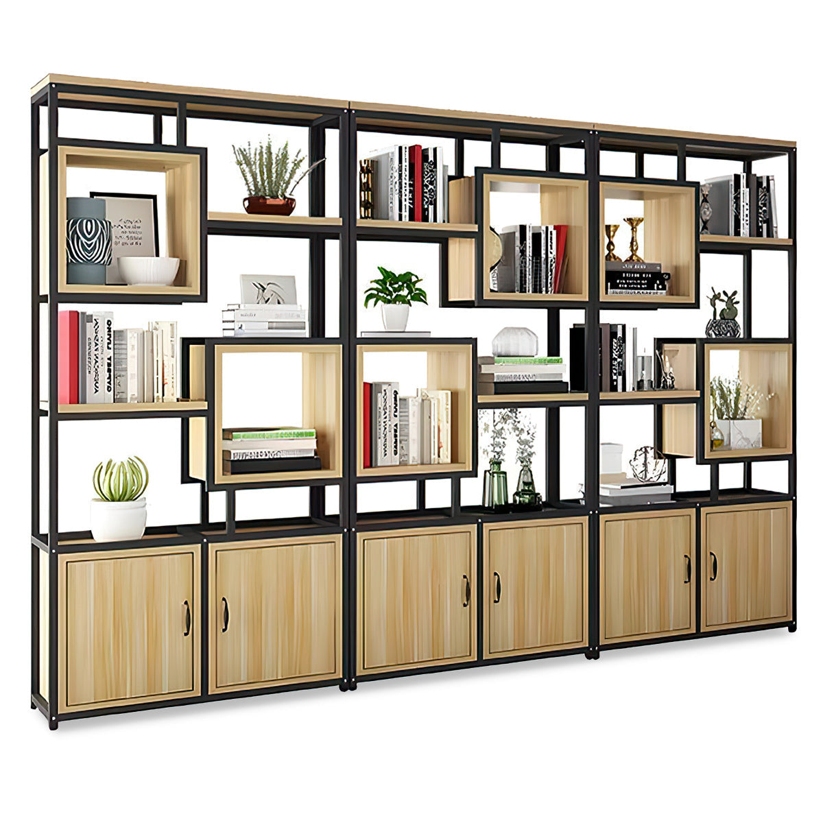 Minimalist Floor Standing Living Room Partition Storage Shelves