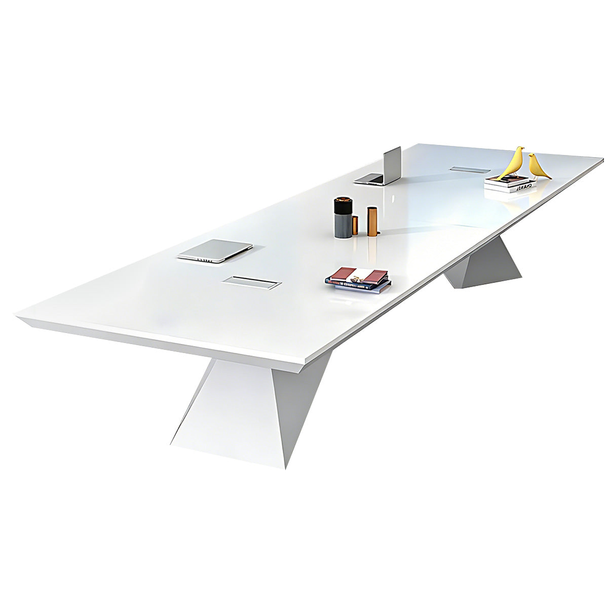 Gloss White Conference Table 79–189 in Long