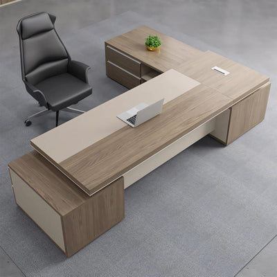 Two-Tone Executive Desk 71–118 in Wide