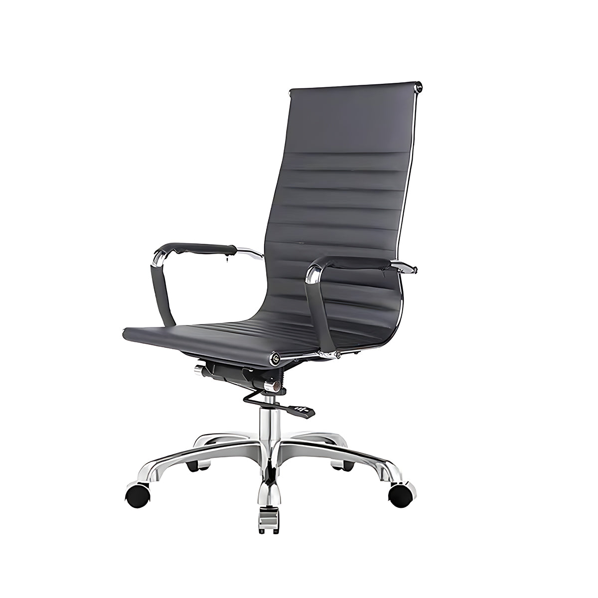 Office Chair, Roller Colored Top Grain Leather L24" × W24" × H44", Colored Top Grain Leather finish, for office workstation, ergonomic office furniture