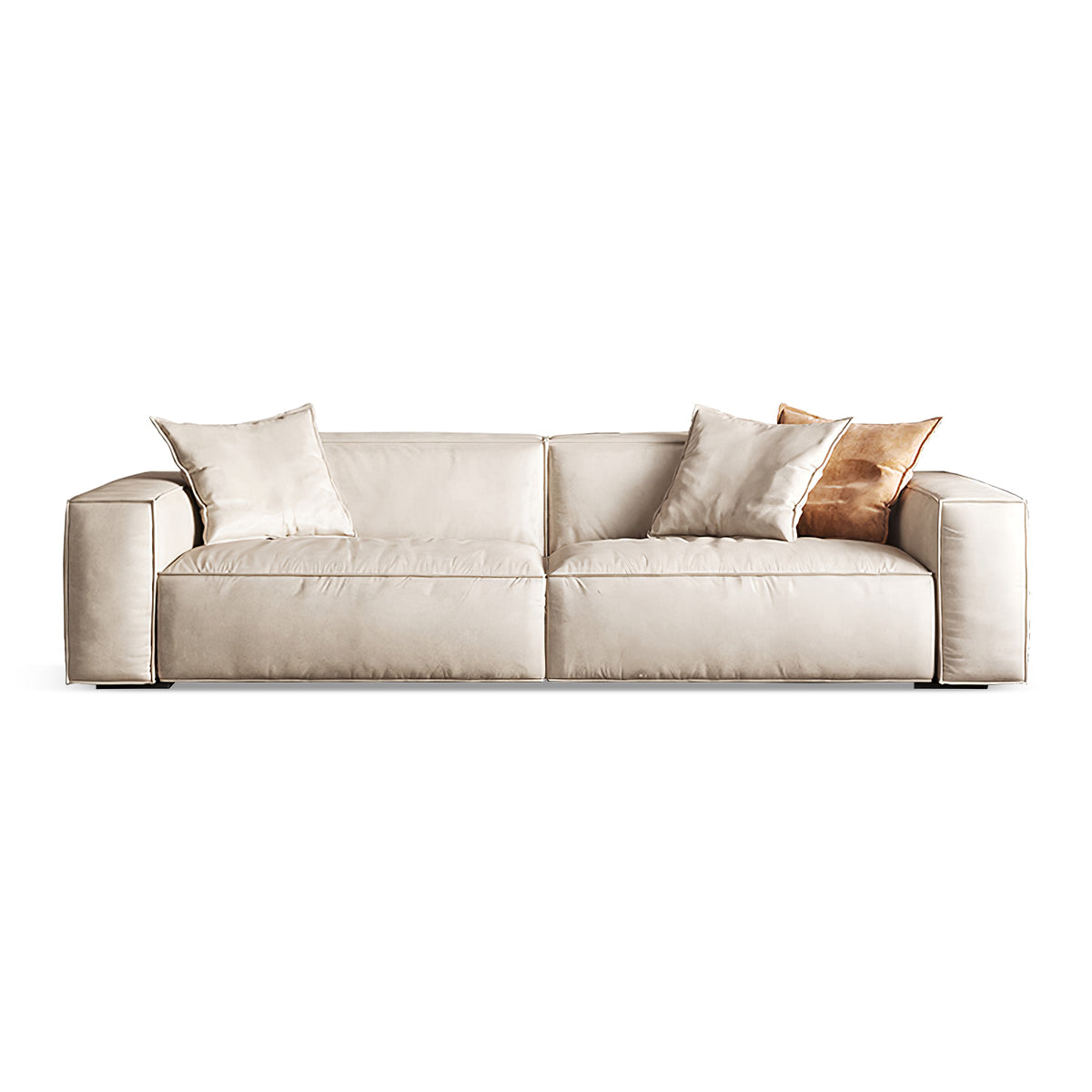 Modern Sofa with Armrests & High-Density Foam for Living Room