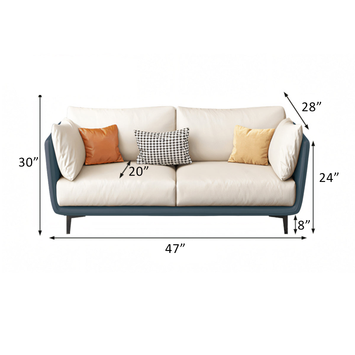 General product image 12 — Modern Sofa 28-79 in Wide with Lumbar Support for Living Room