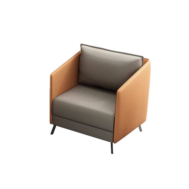 Suede Office Sofa 26–66 in Wide with Wood Frame