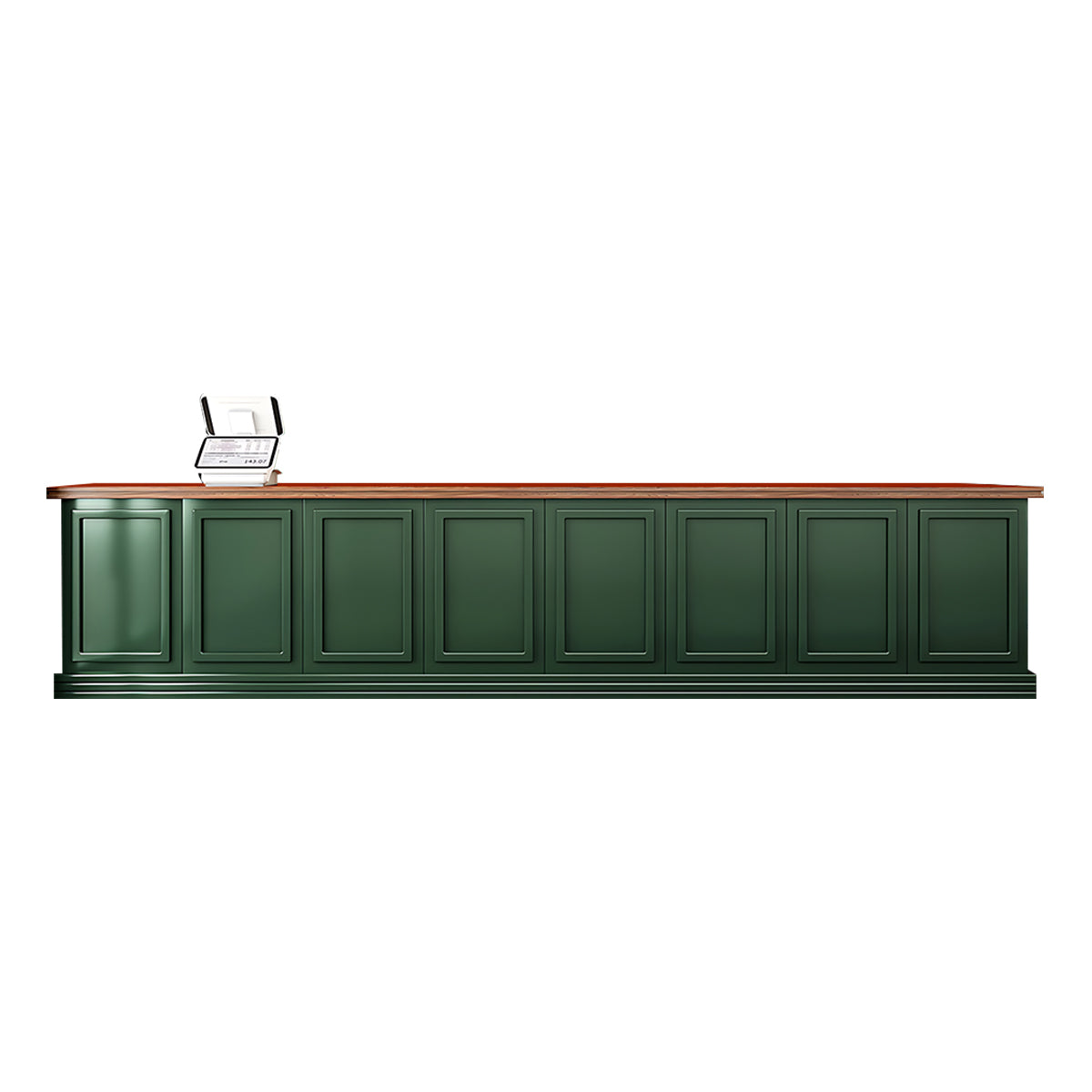 Reception Desk, Dark Green, Dark Green finish, L39" x W24" x H39", for reception area or front office, commercial reception furniture