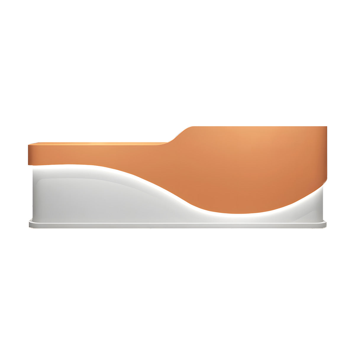 Wavy Reception Desk 71–142 in Wide, LED Strip