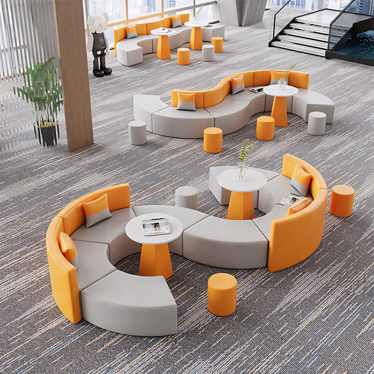 Sofa, main product view, for lounge or waiting area, modern commercial office furniture