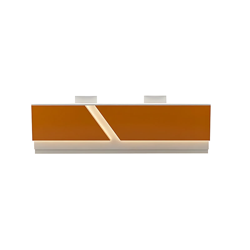 Wavy Reception Desk 39–87 in Wide, Two-Tier Top