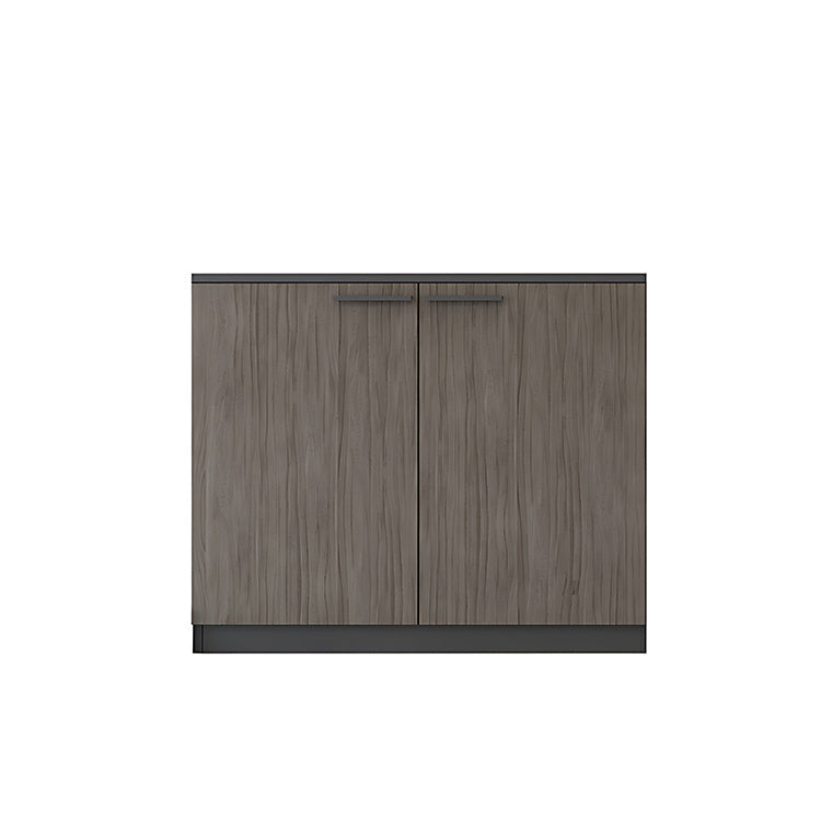 File Cabinet, 2 Grey Oak Low Cabinet, Grey Oak finish, for office storage space, office storage furniture