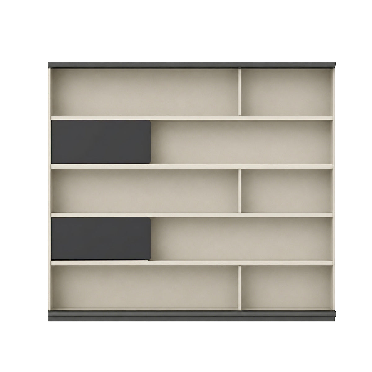 Modern Executive Desk with Dual-Tone, Side Storage & Fluted Front for Home Office