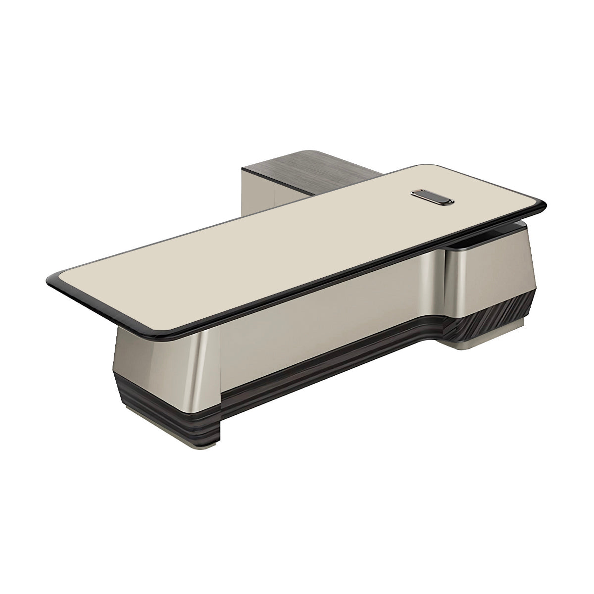 Executive Desk 94–142 in Wide with Cabinet & LED