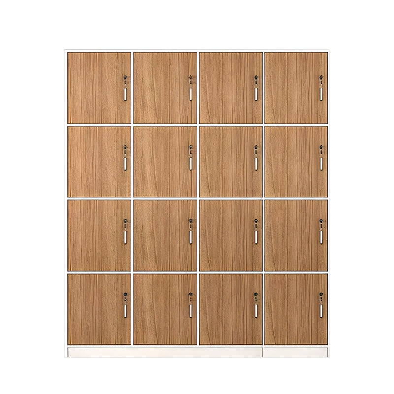Storage Cabinet-2, Natural Without Shoe Layer 4 levels 4 columns 16 doors, Natural finish, for office storage space, office storage furniture