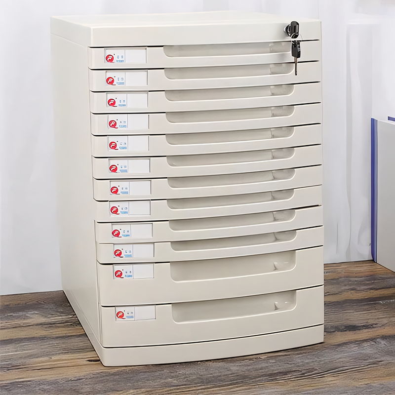 File Cabinet, Large 12 layers White, White finish, for executive office workspace, modern executive office furniture