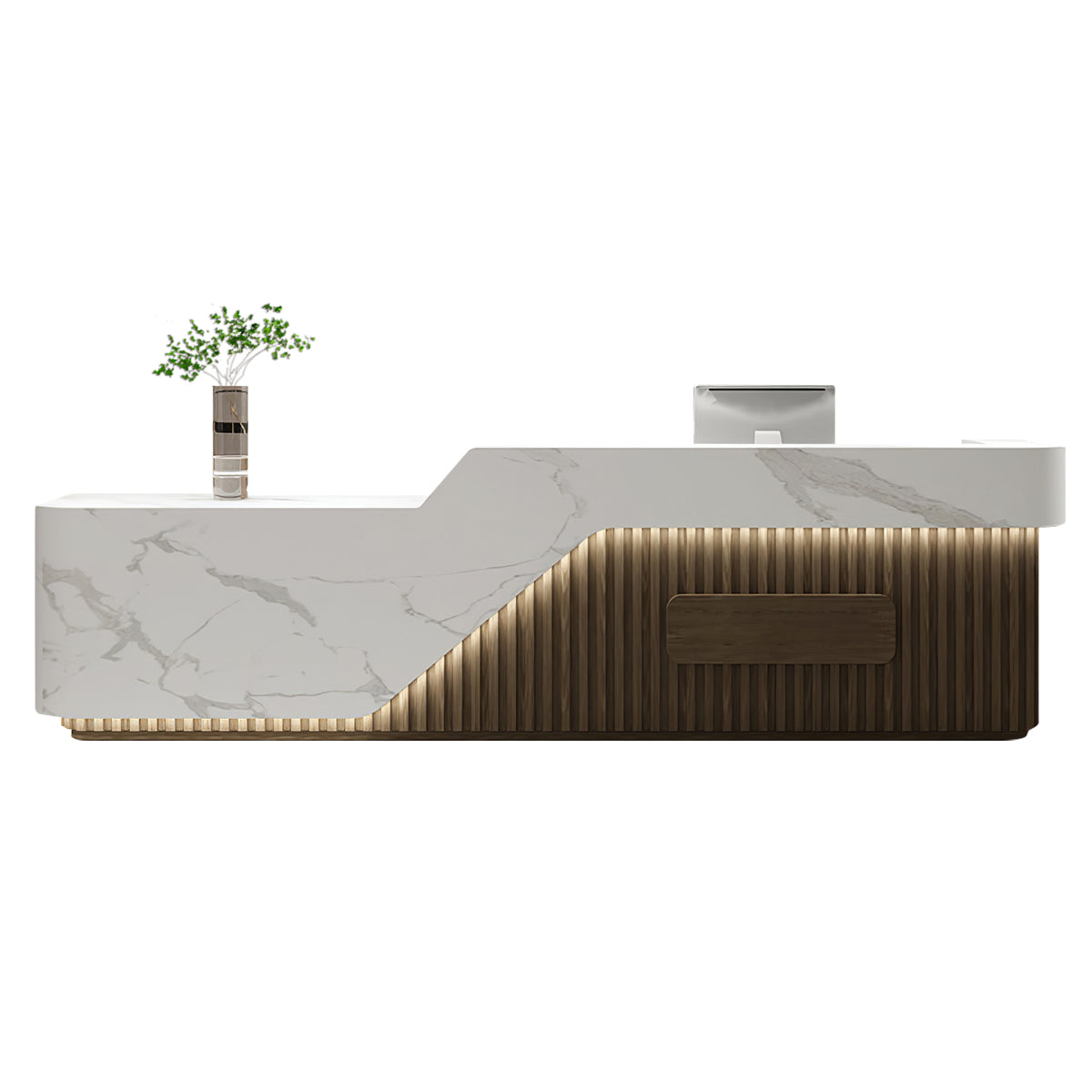Modern Reception Desk with Under-Counter Storage for Front Office Counter for Company JDT-2098（In Stock）