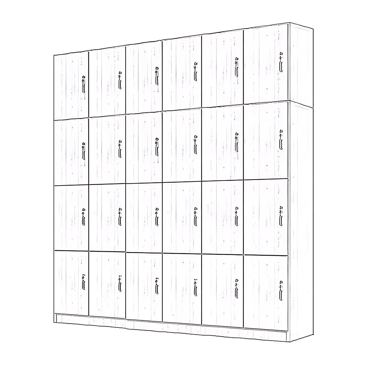 Storage Cabinet-2, Natural Without Shoe Layer customizable, Natural finish, L72" x W18" x H72", for office storage space, office storage furniture