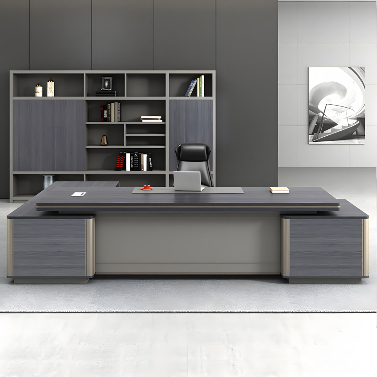 Executive Desk 71–126 in Wide with Privacy Panel