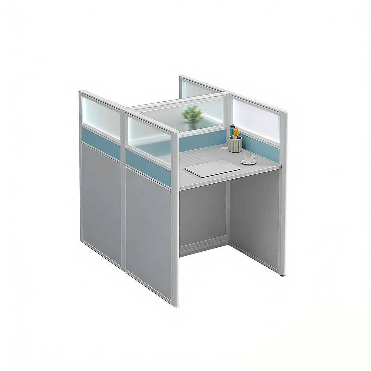 Modular Workstations & Desks-1, Face-to-Face 2-Person, L34" x W51" x H43", for executive office workspace, modern executive office furniture