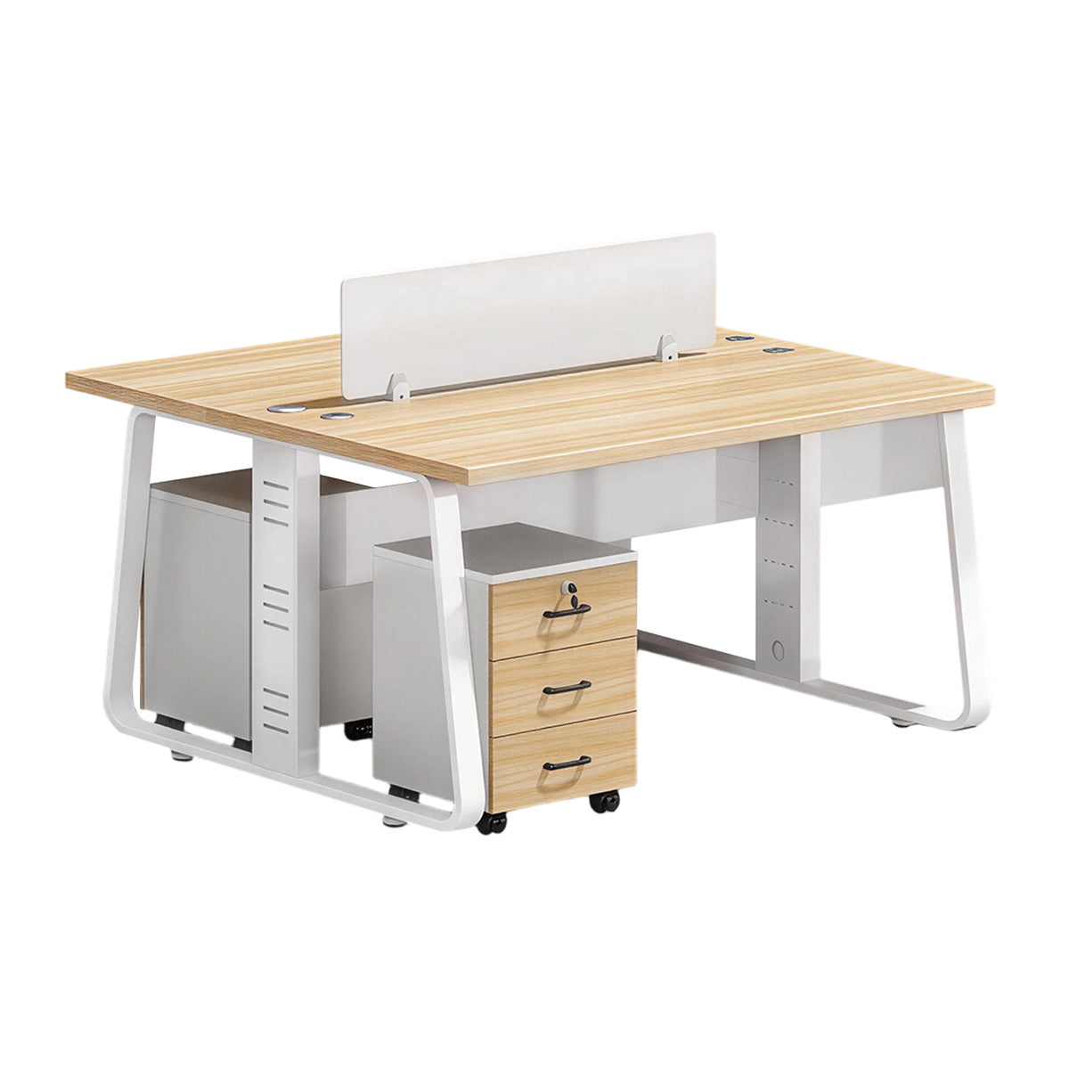 Face-to-Face Desk 47–142 in Wide with Steel Base