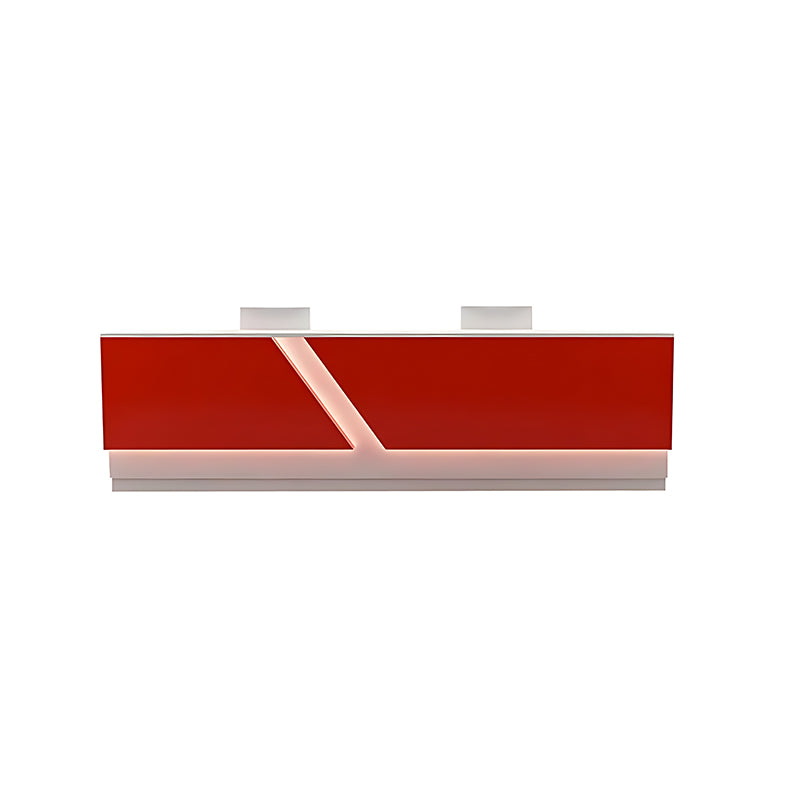 Wavy Reception Desk 39–87 in Wide, Two-Tier Top