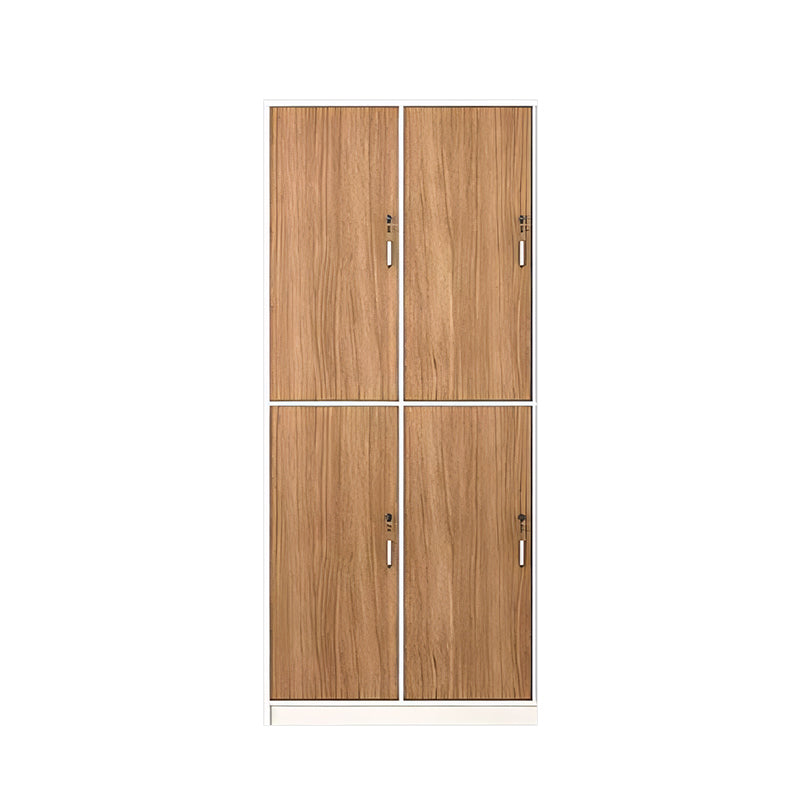 Wooden Locker Cabinet with 2–16 Lockable Doors