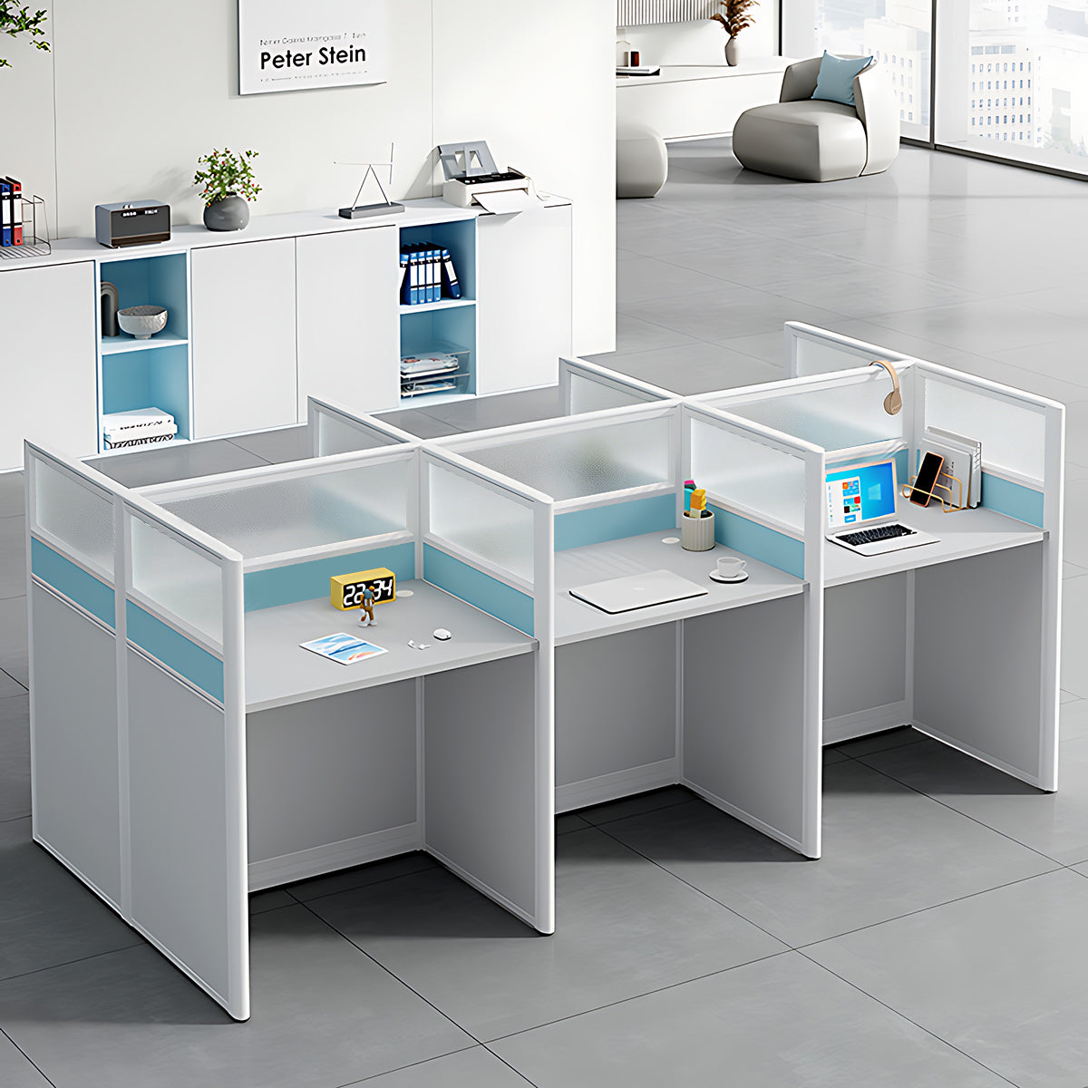 Modular Workstations & Desks-1, angled product view, for executive office workspace, modern executive office furniture
