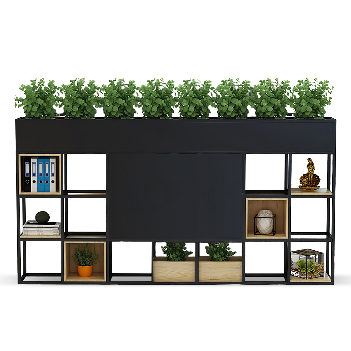 Multi-Functional Iron Frame Divider Storage Shelf for Offices & Living Room