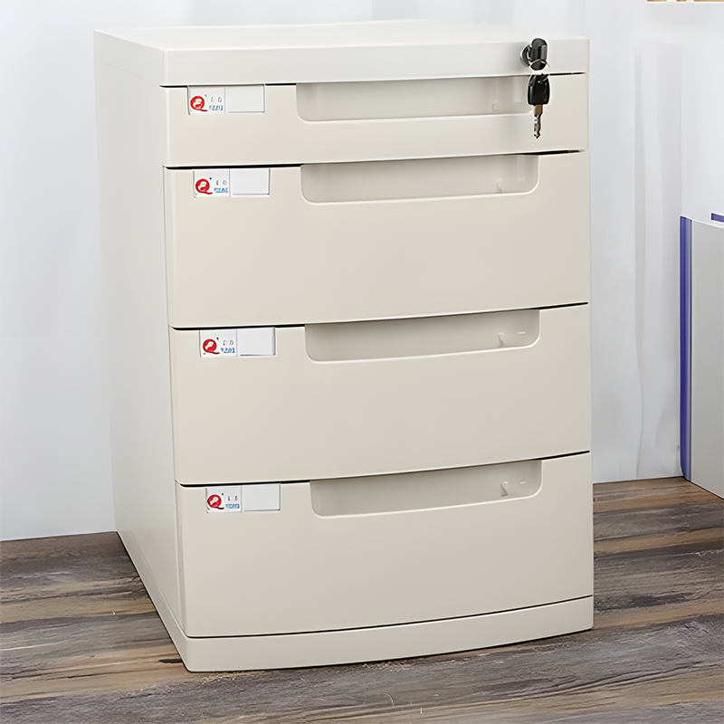 File Cabinet, Large 4 layers White, White finish, for executive office workspace, modern executive office furniture