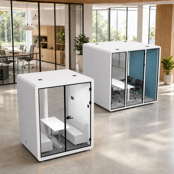 Modular Enclosed Office Pod with Ventilation & Casters product photo 3