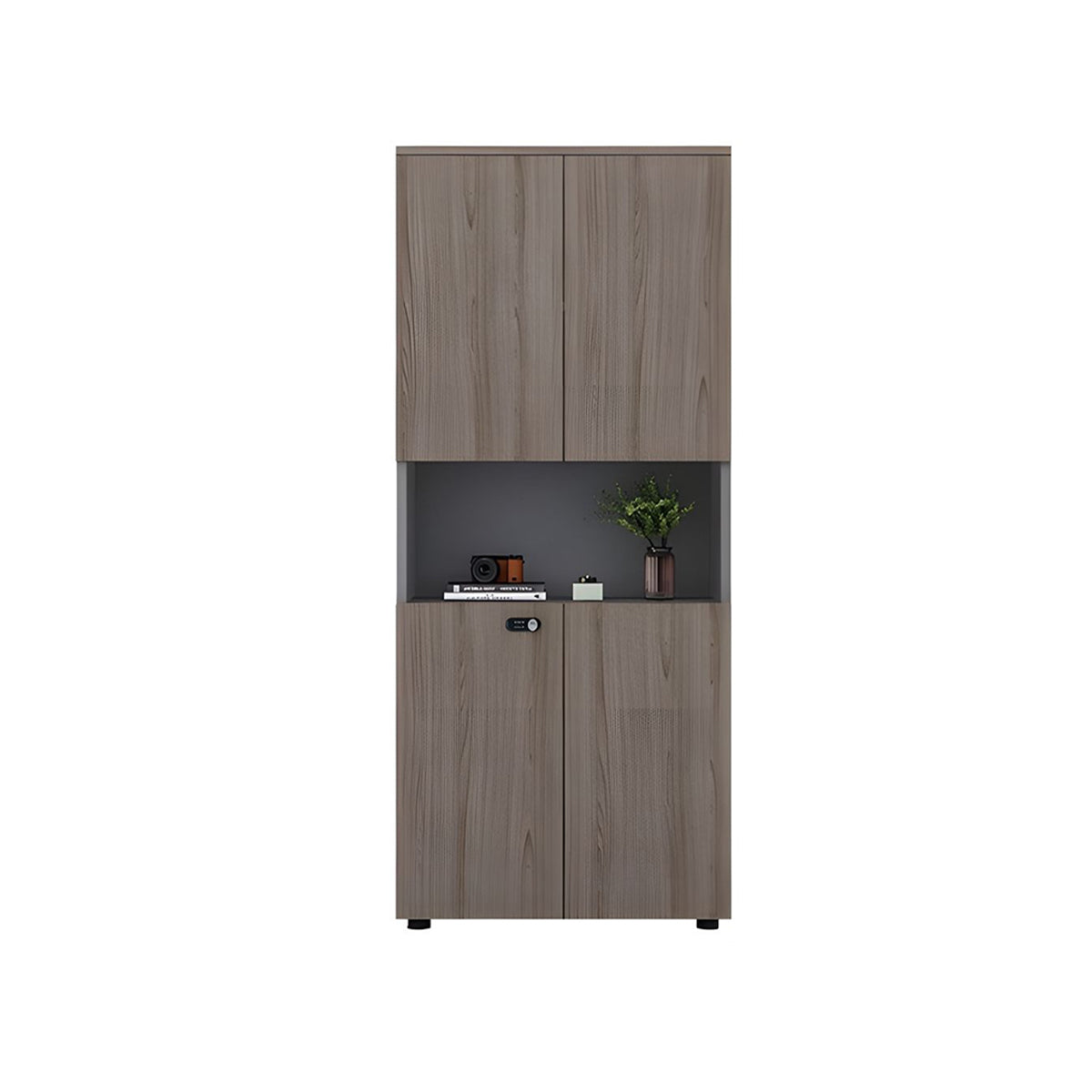 Sleek Lockable Floor-Standing Office Filing Cabinet With Adjustable Shelves For Secure Document Storage WJG-2167