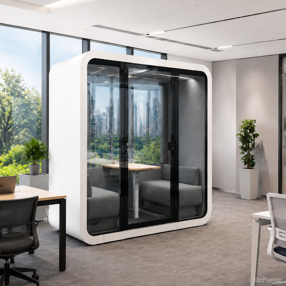 Enclosed Booth with Ventilation, Power Outlets and Mobile Casters product photo 13