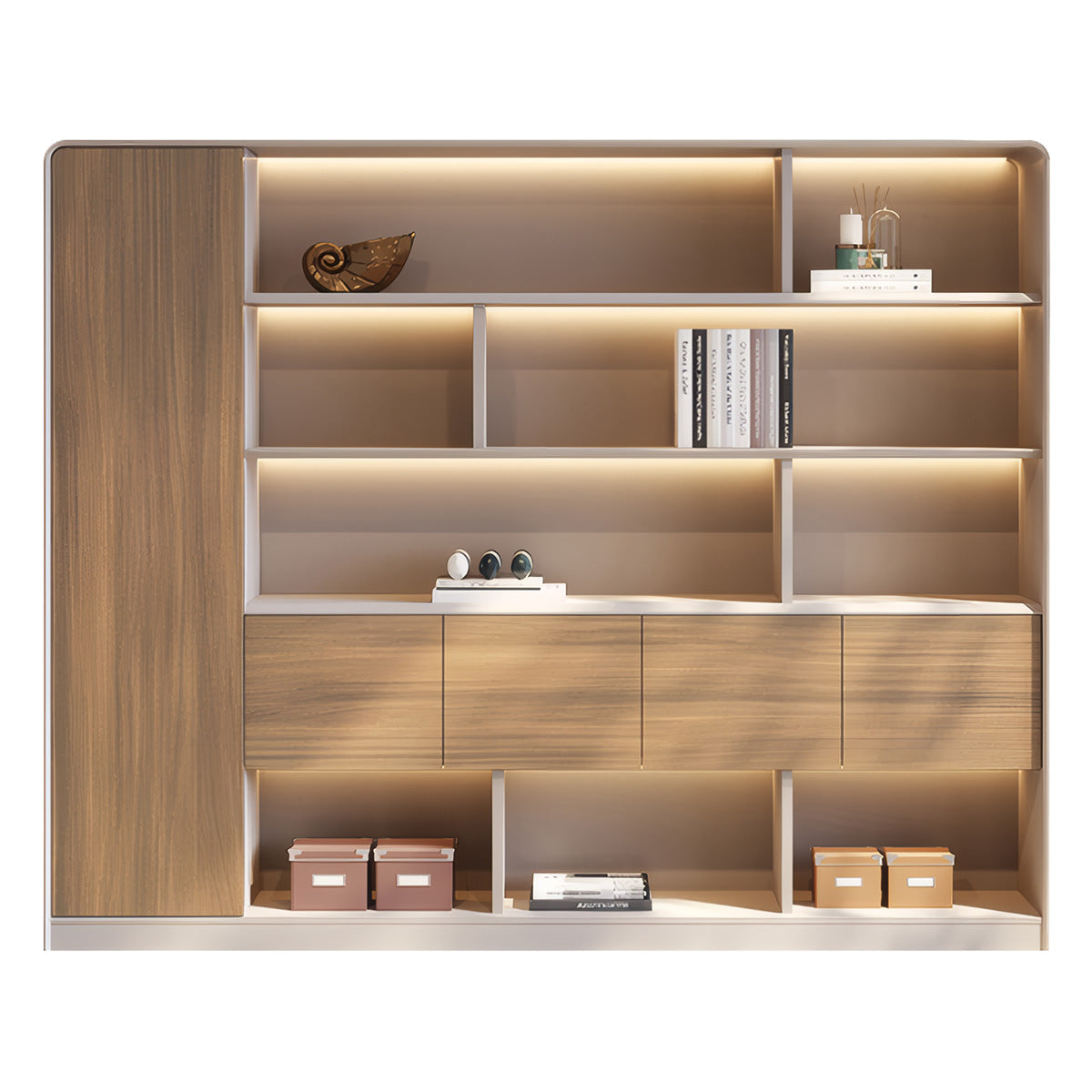 Storage Cabinet, Type A, L94" x W16" x H79", for office storage space, office storage furniture