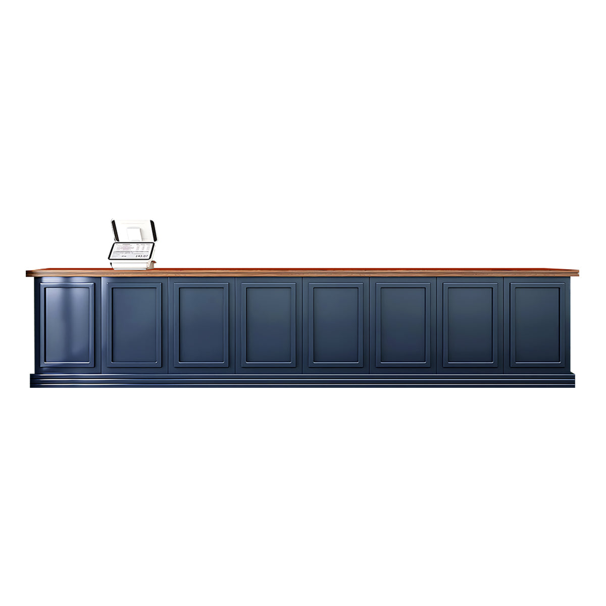 Reception Desk, Dark Blue, Dark Blue finish, L39" x W24" x H39", for reception area or front office, commercial reception furniture