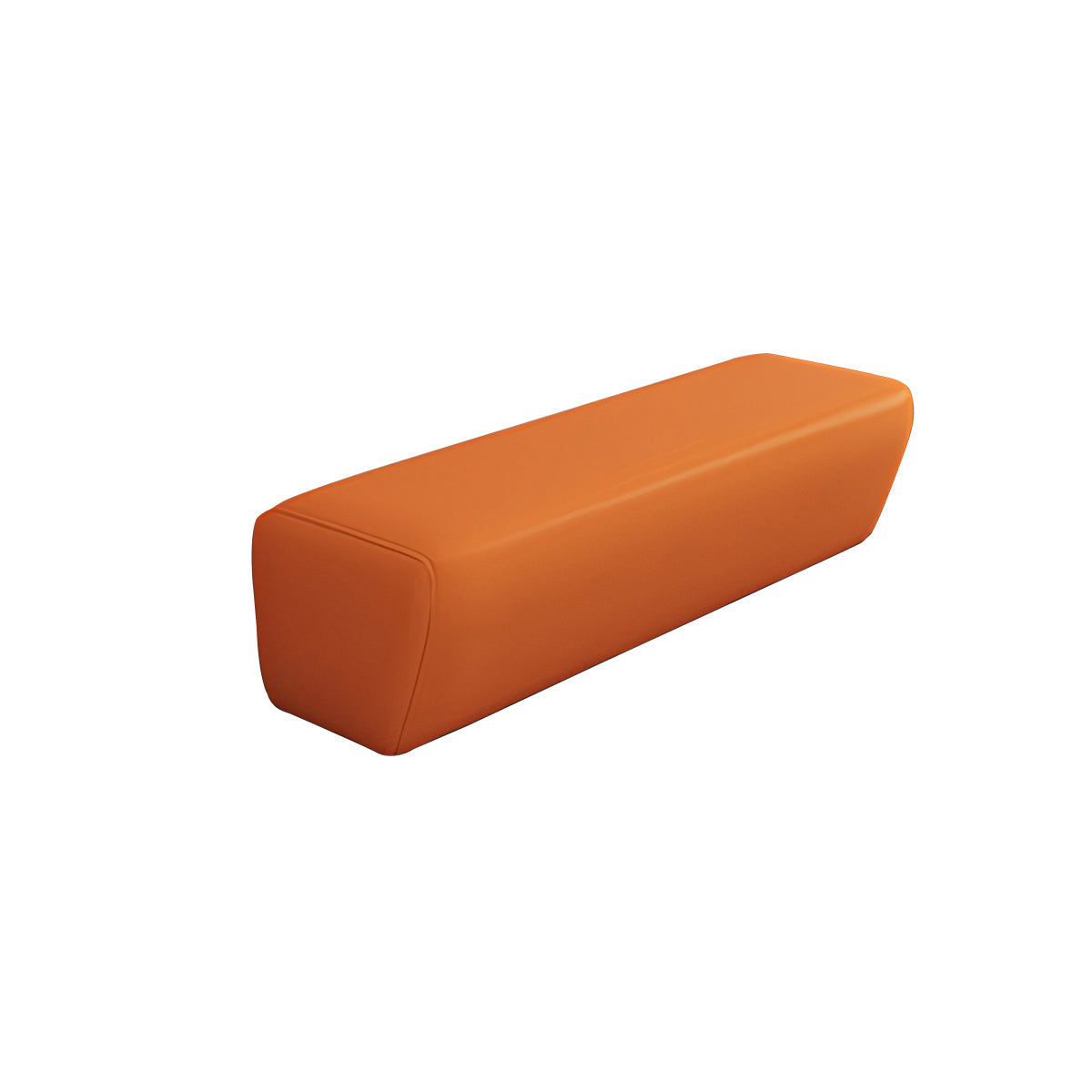 Sofa, Orange Single, Orange finish, L71" x W17" x H16", for lounge or waiting area, modern commercial office furniture