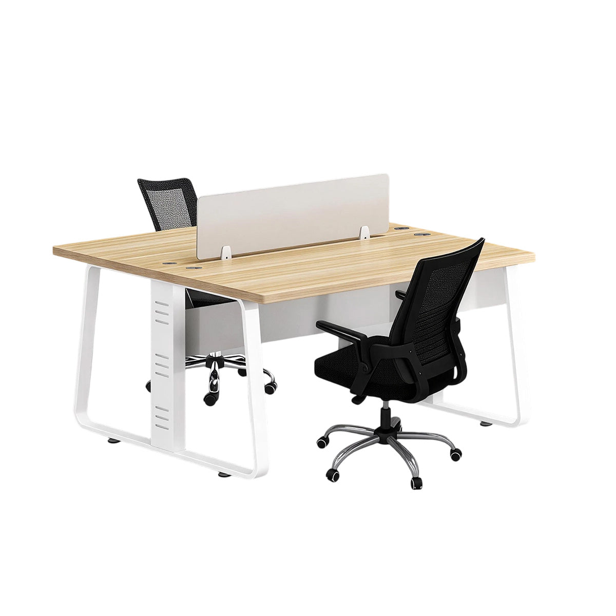 Face-to-Face Desk 47–142 in Wide with Steel Base