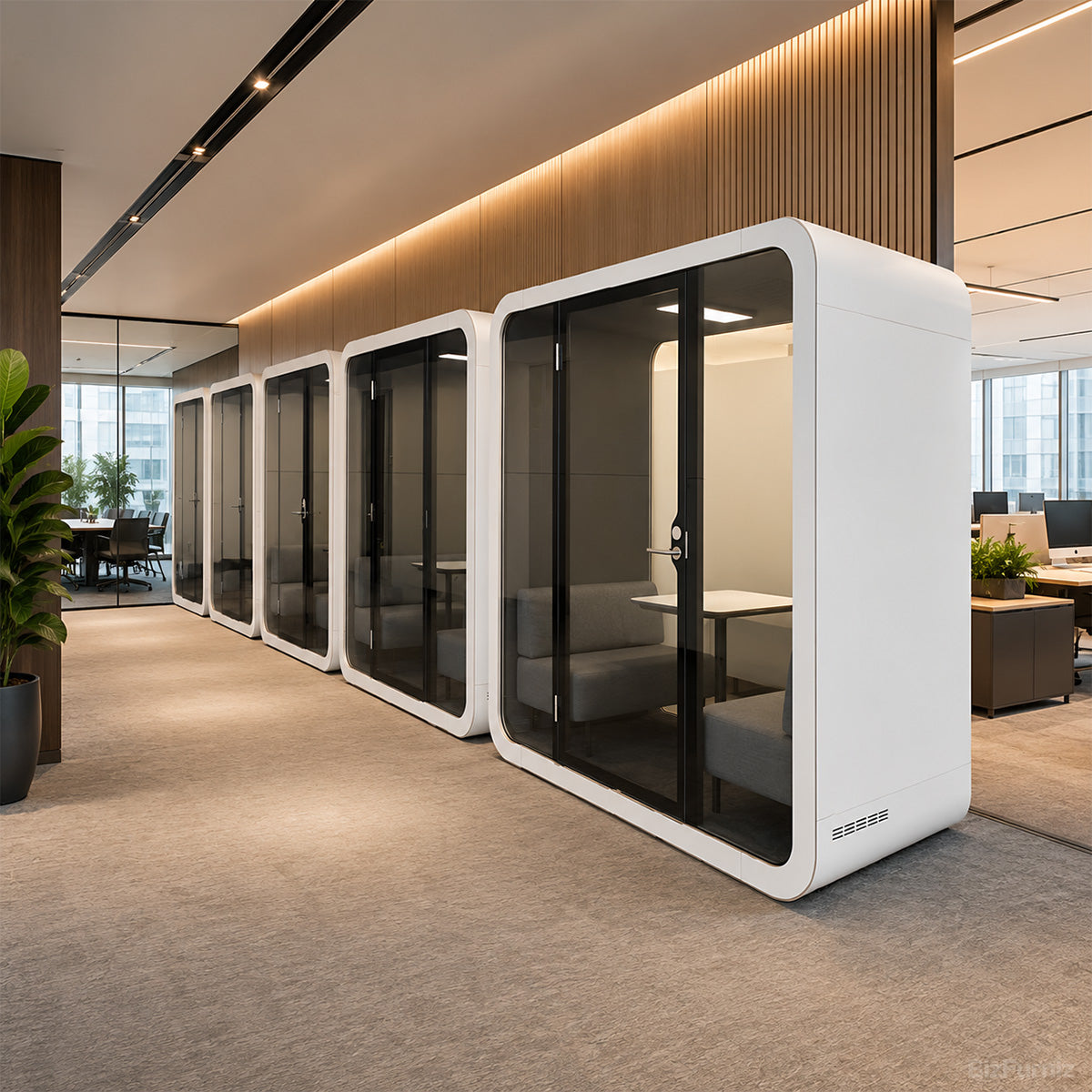 Enclosed Booth with Ventilation, Power Outlets and Mobile Casters product photo 12
