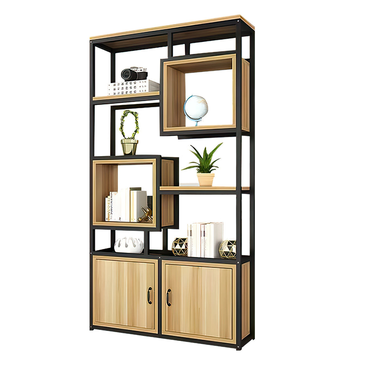 Minimalist Floor Standing Living Room Partition Storage Shelves