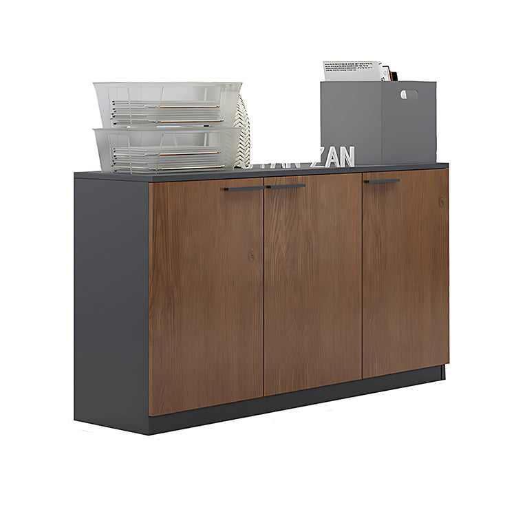 File Cabinet, 3 Teak Low Cabinet, Teak finish, for office storage space, office storage furniture