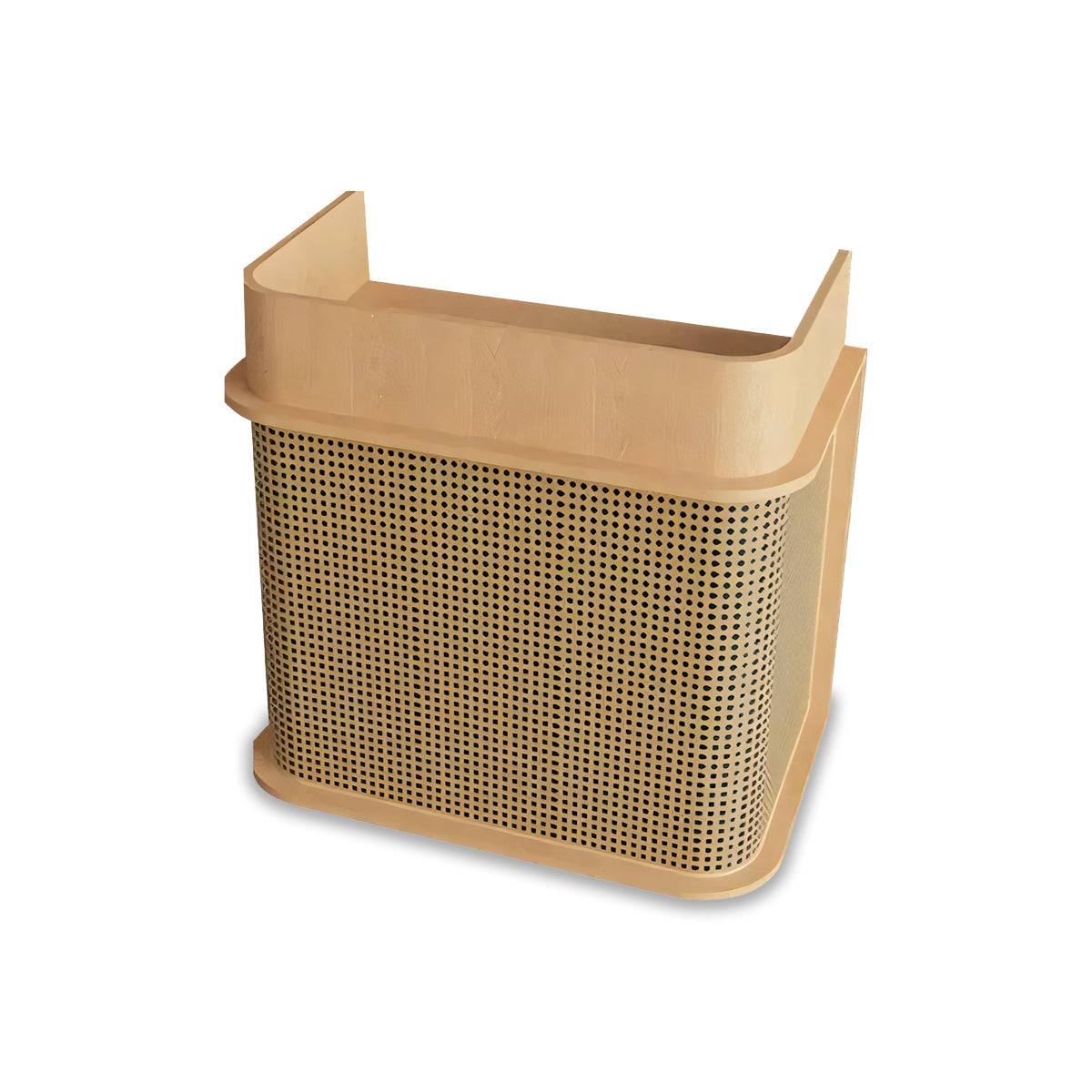 Rattan Reception Desk 31–39 in Wide with Drawers