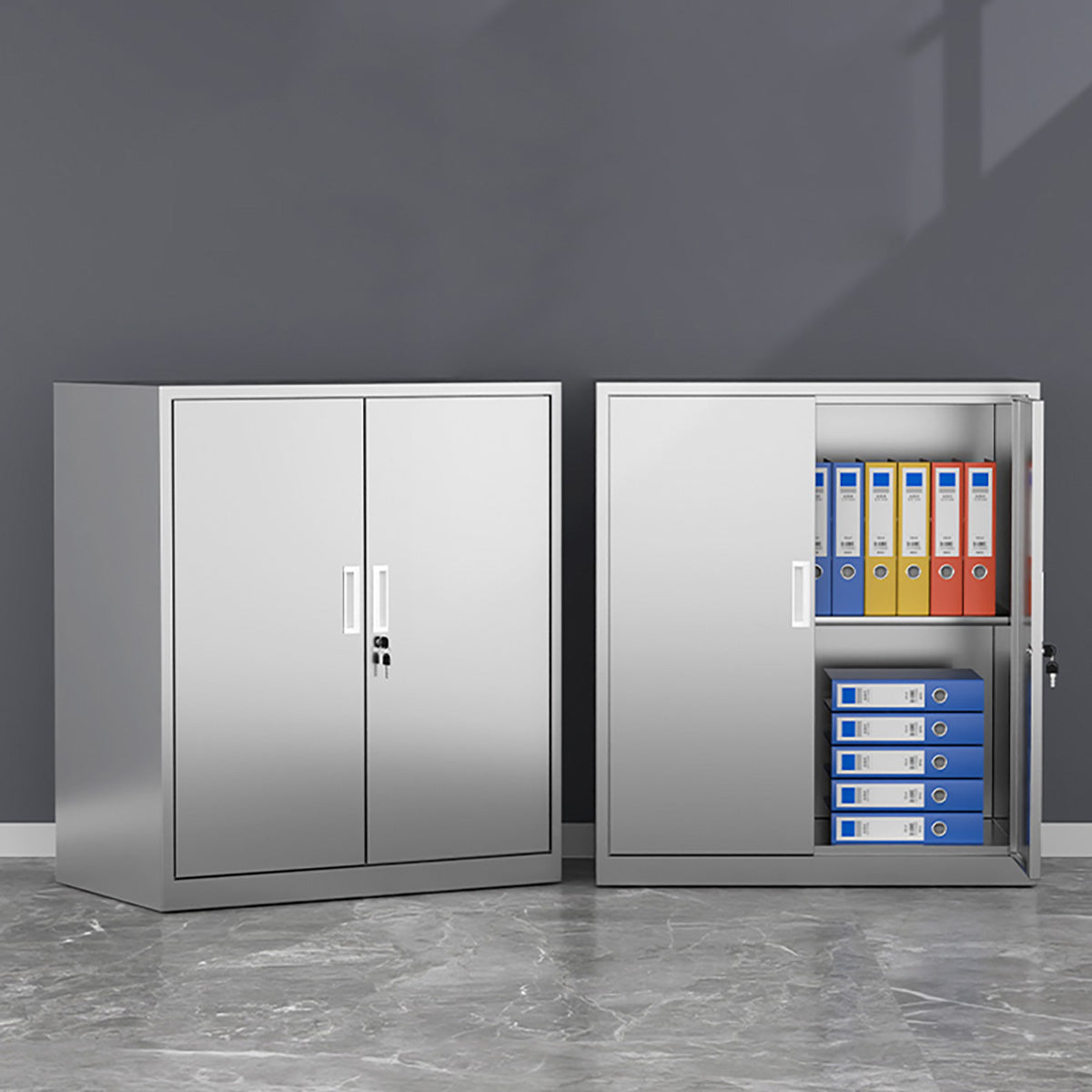 General product image 3 — Modern Stainless Steel Locking Storage Cabinet for Tools & Files