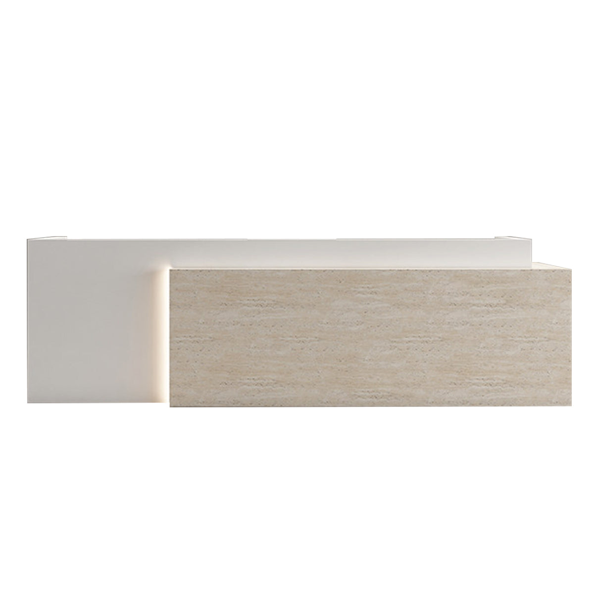 Two-Tone Reception Desk 47–126 in Wide with LED