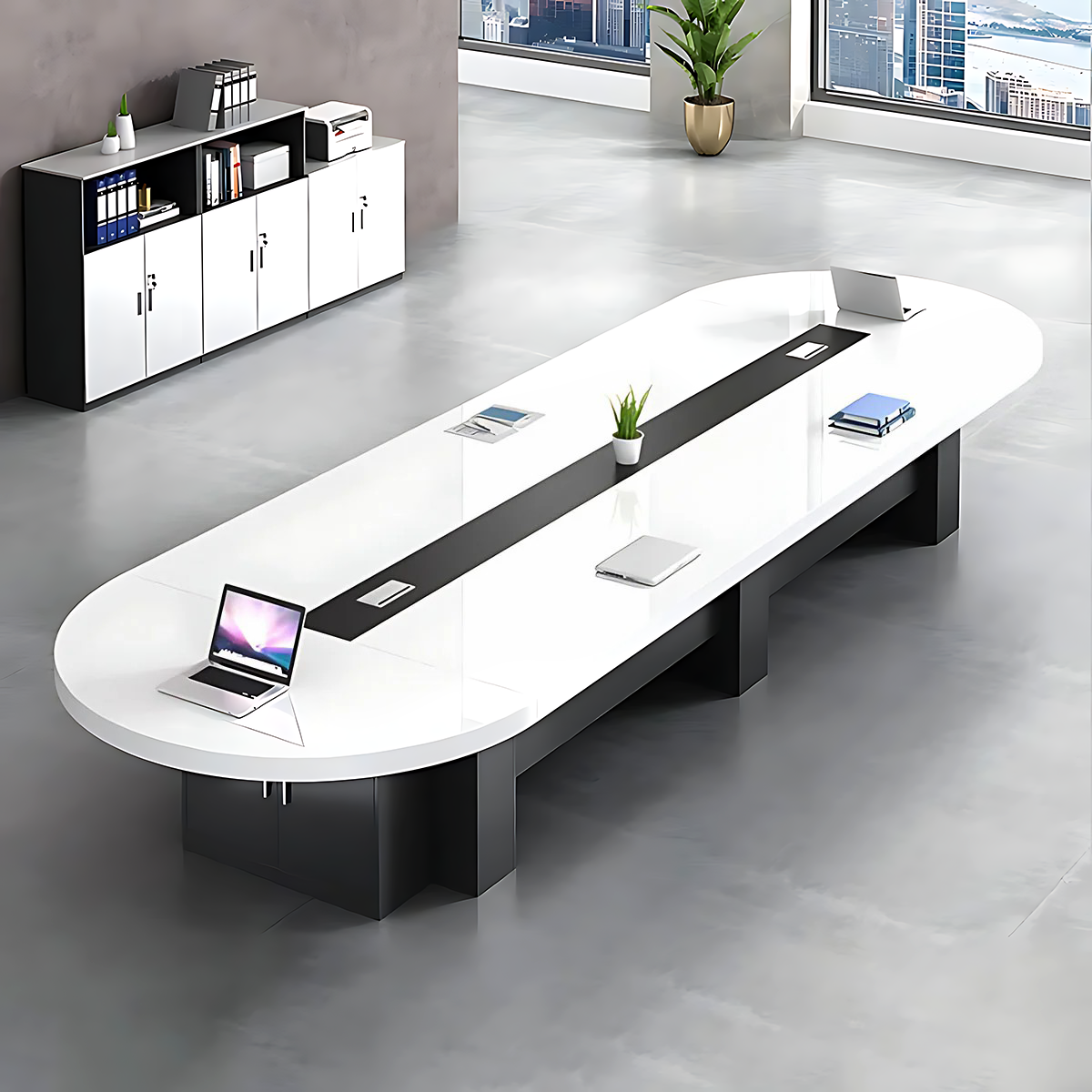 Conference Table, angled product view, for meeting room or boardroom, modern boardroom furniture