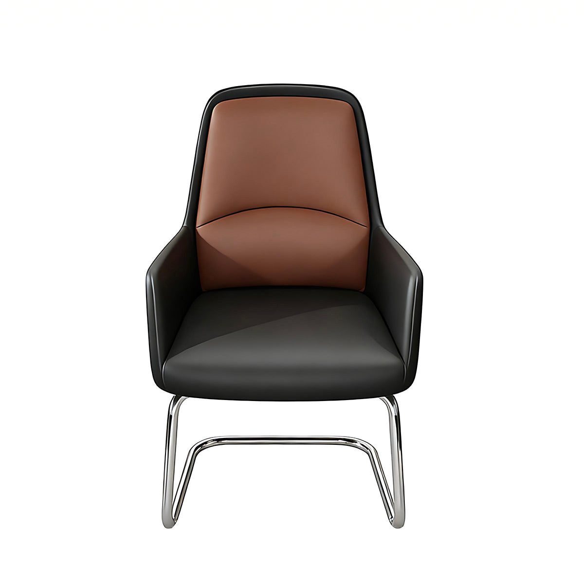 Office Chair, Black & Dark Red, Black & Dark Red finish, L20" x W24" x H41", for meeting room or boardroom, modern boardroom furniture