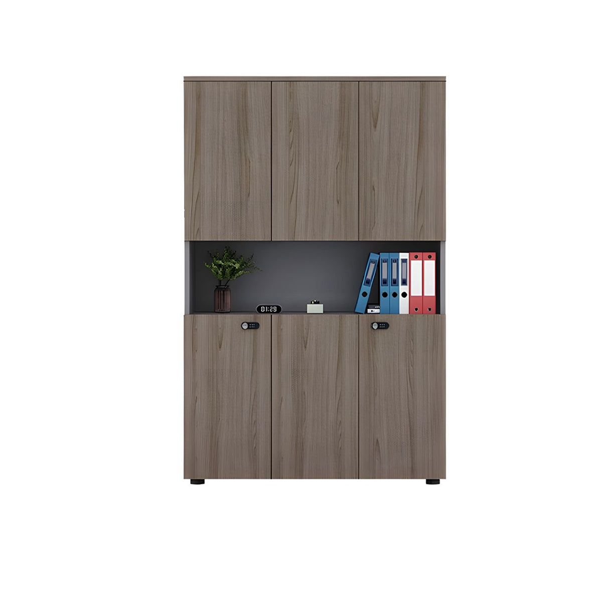 Sleek Lockable Floor-Standing Office Filing Cabinet With Adjustable Shelves For Secure Document Storage WJG-2167
