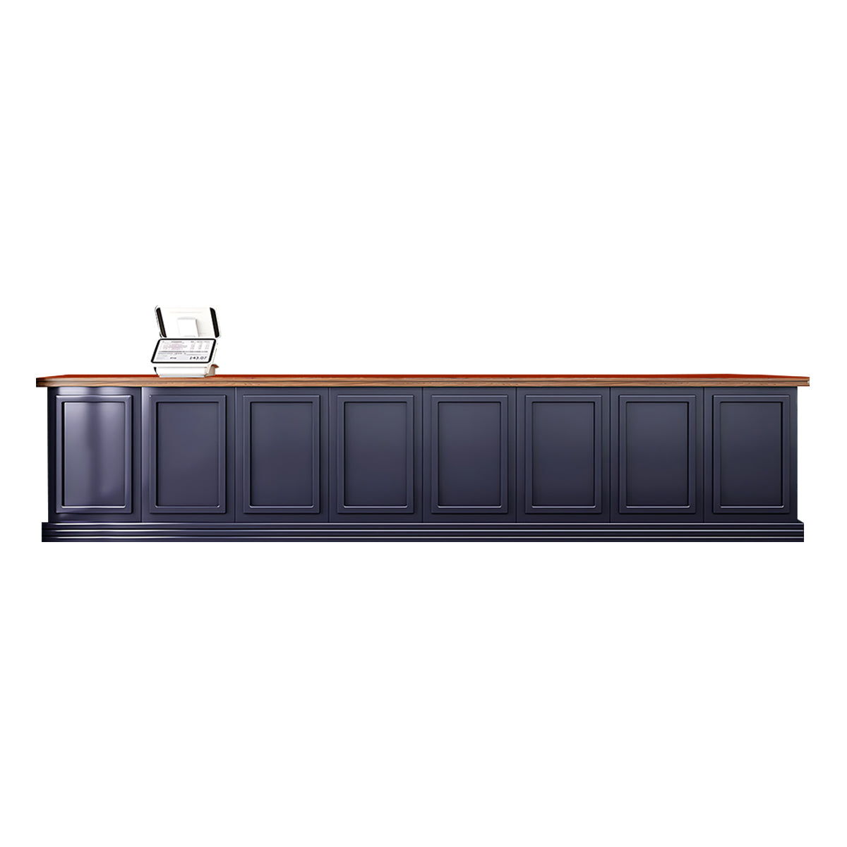 Reception Desk, Dark Purple, Dark Purple finish, L39" x W24" x H39", for reception area or front office, commercial reception furniture