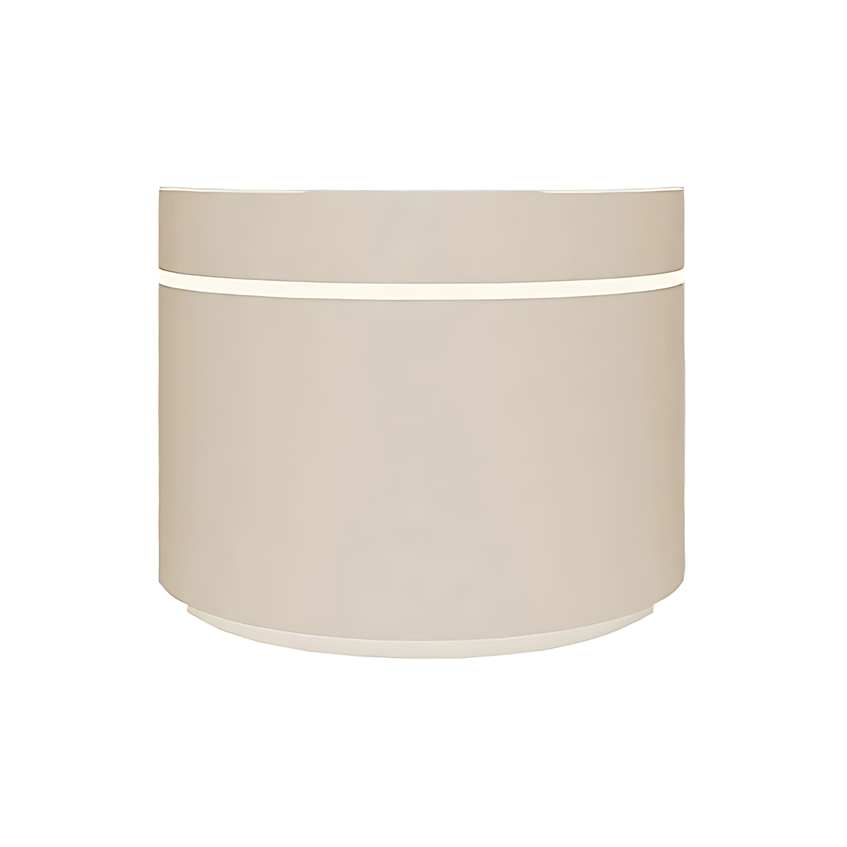 Curved Reception Desk 39–63 in Wide, LED Strip