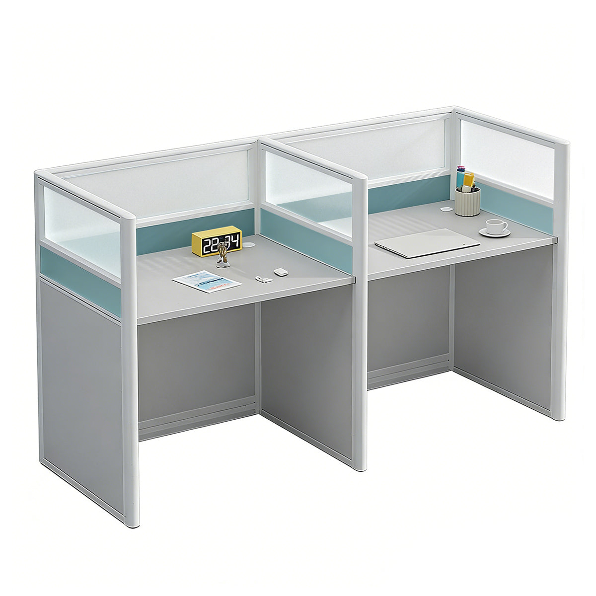 Modular Workstations & Desks-1, 2-Person, L67" x W26" x H43", for executive office workspace, modern executive office furniture