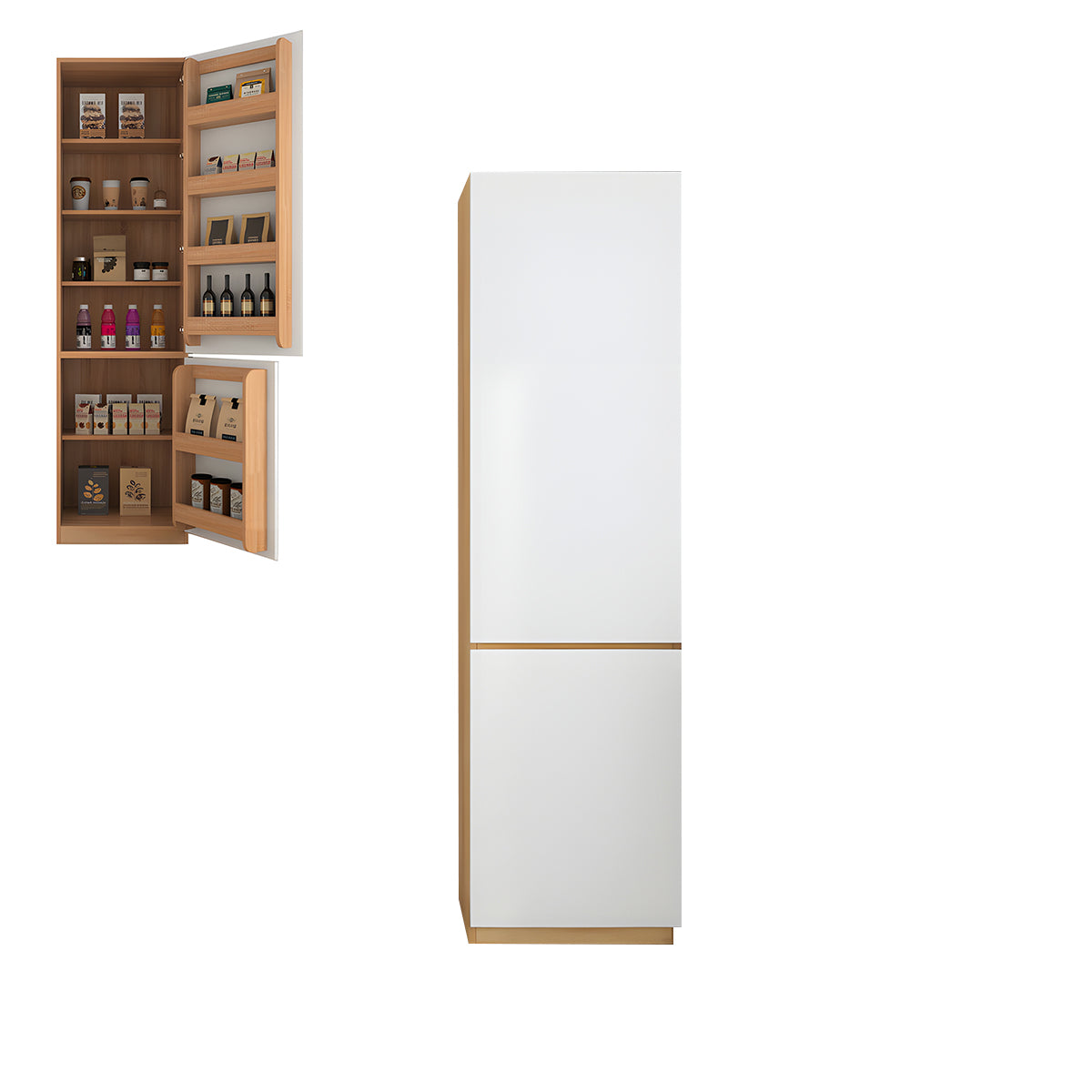 General product image 2 — File Cabinet 24-83 in Tall with Adjustable Shelves, Curved & Solid Wood for Office