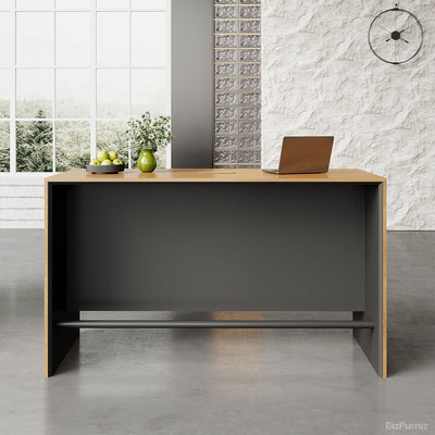 Bar Table 71 in Long with Power Hub & Footrest