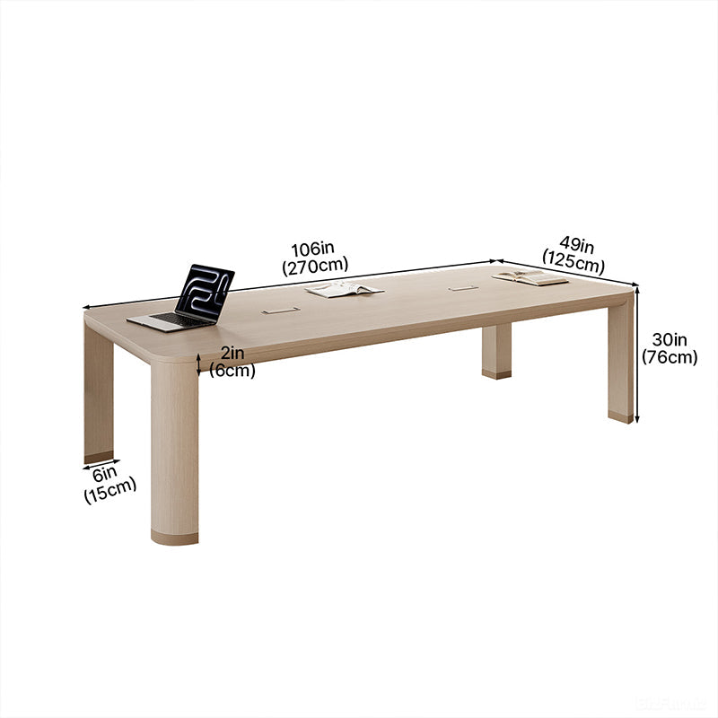 106" L Conference Table with Integrated Cable Management for 6-10 people Conference Rooms and Collaborative product view 7