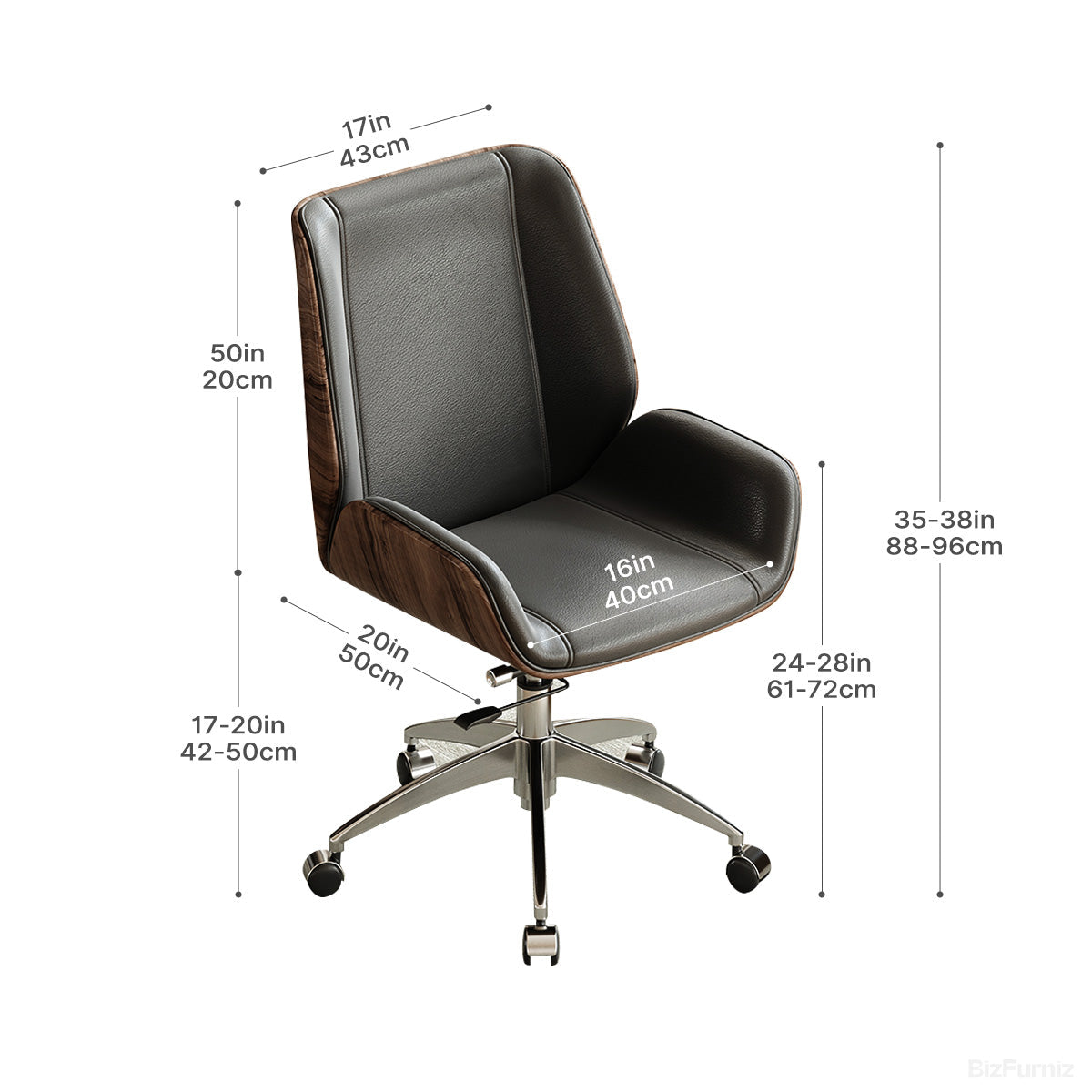 Leather Office Chair with Adjustable Height product view 5