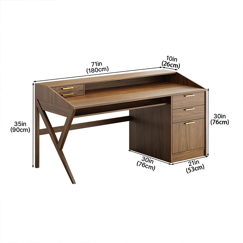 71-inch Modern Office Desk with Cable Management Box for Home Office and Commercial Use product view 13